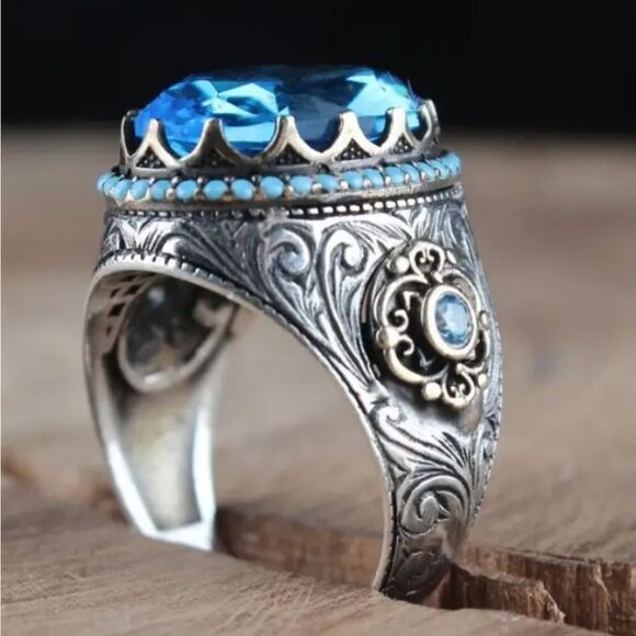 Retro vintage ring for men sz 10